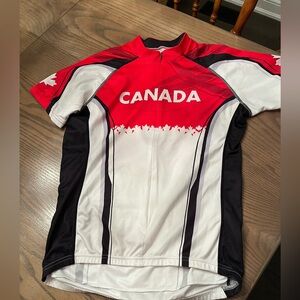 Canada Cycling Jersey Red and White